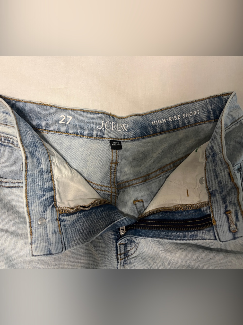 J. Crew Light Wash High-Rise Denim Shorts